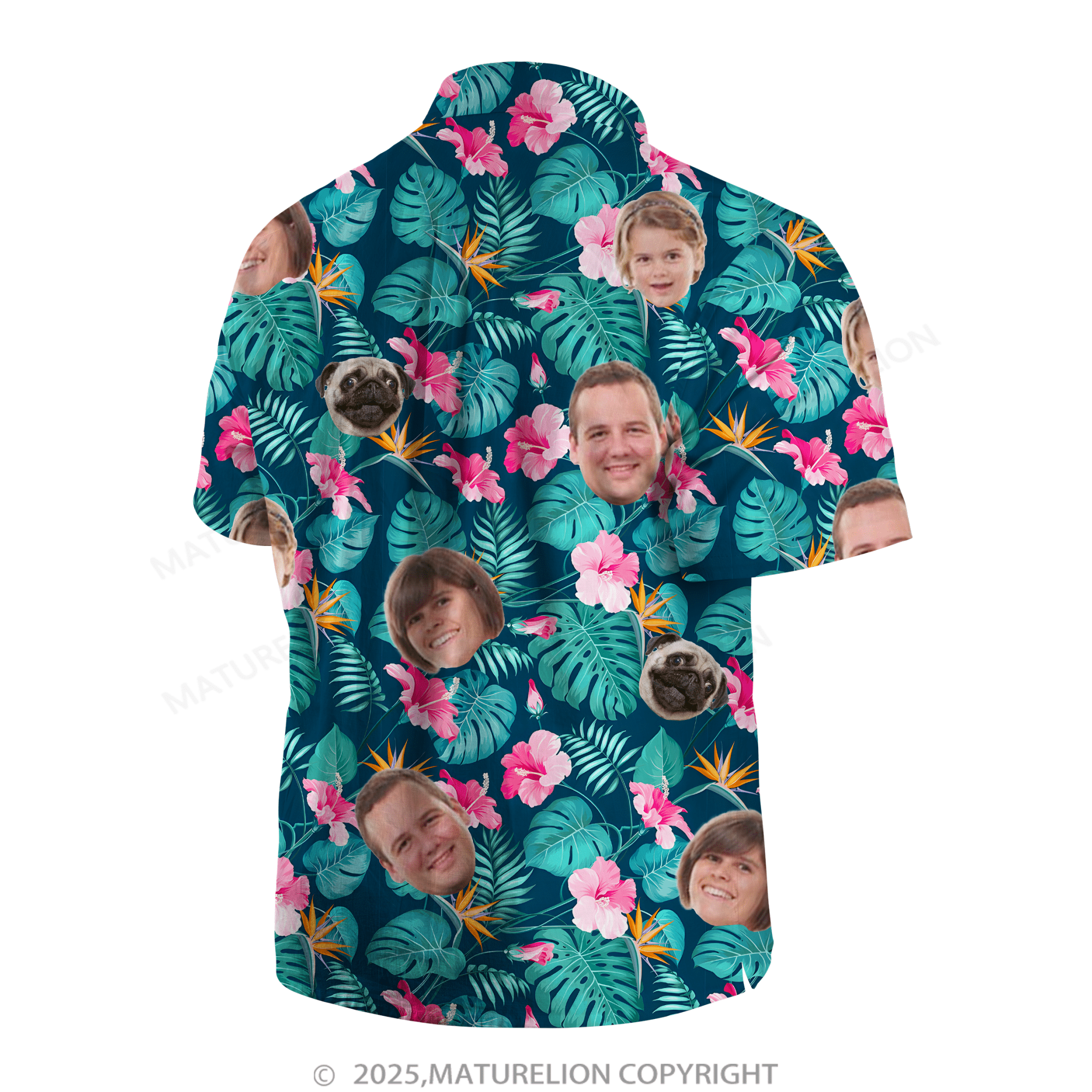Maturelion Aloha Shirts Custom Face Hawaiian Shirt