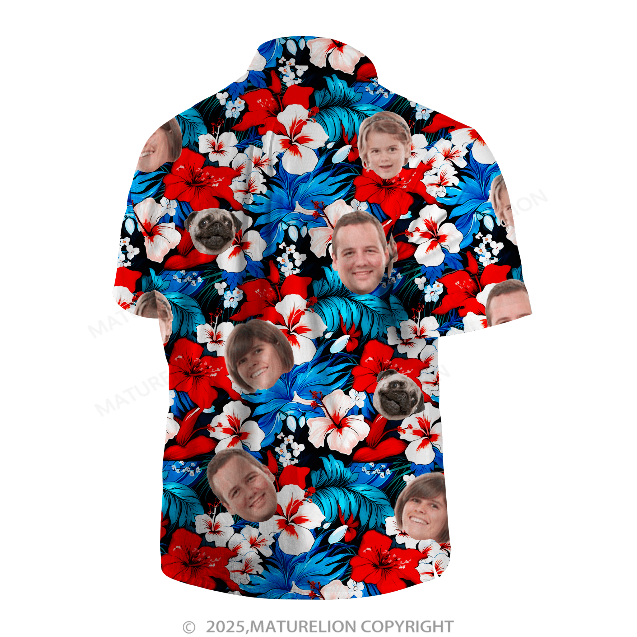 Maturelion Aloha Shirts Custom Hawaiian Shirt with Your Picture Hawaiian Shirt