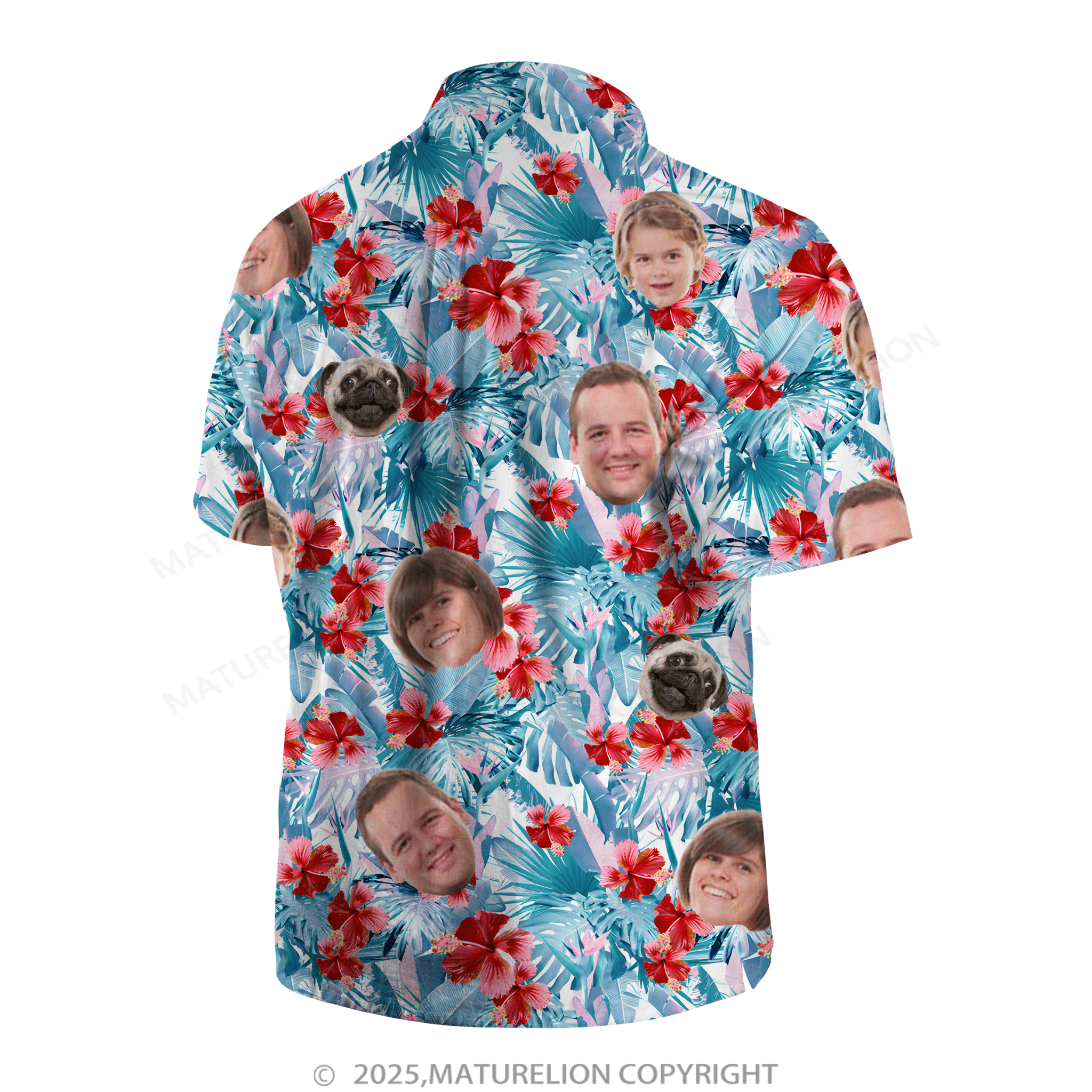 Maturelion Aloha Shirts Your Face on a Custom Hawaiian Shirt