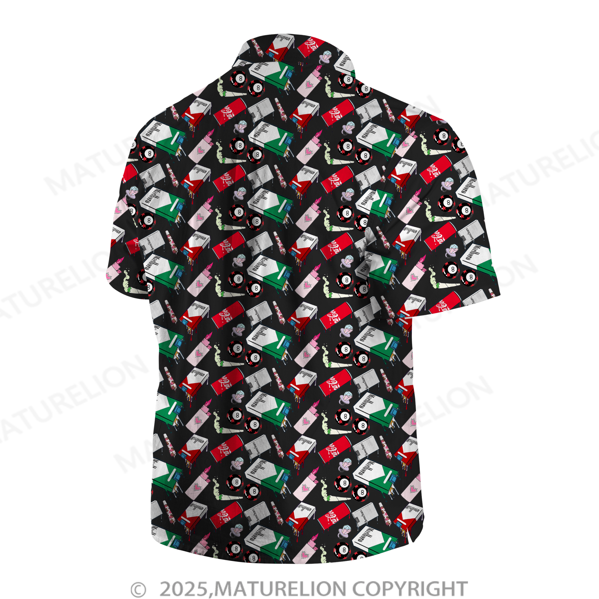 Maturelion Men's Hawaiian Shirt Midnight Tropics Hawaiian Shirt