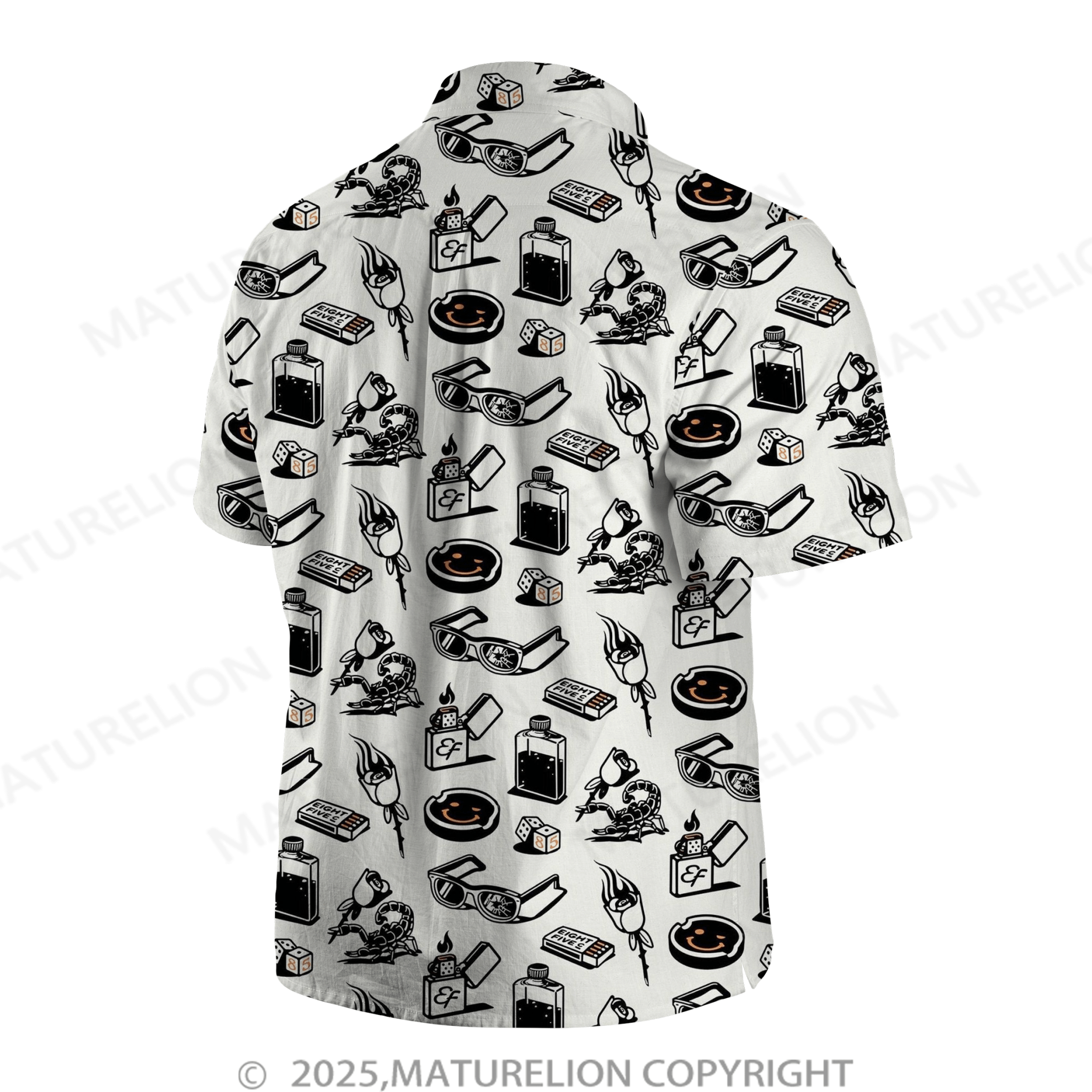 Maturelion Men's Hawaiian Shirt Tiki Bar Hawaiian Shirt