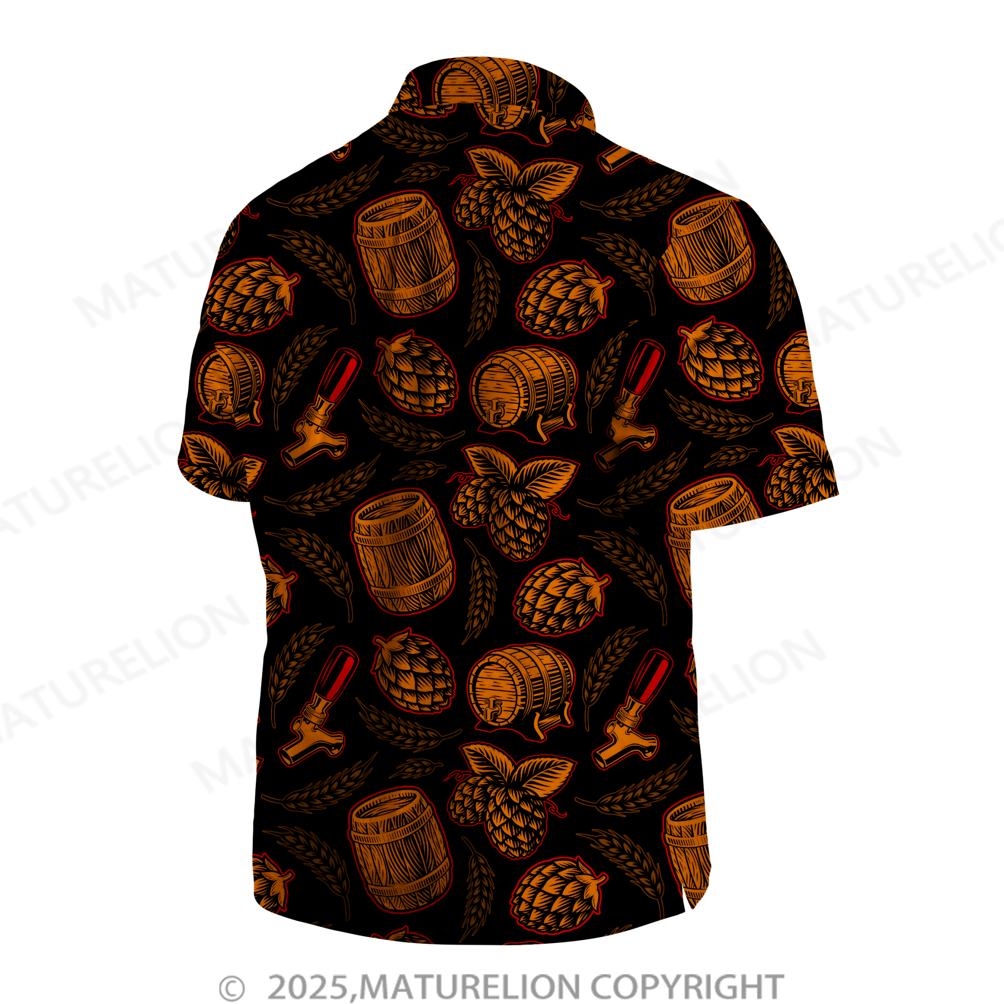 Maturelion Men's Hawaiian Shirt Palm Breeze Hawaiian Shirt