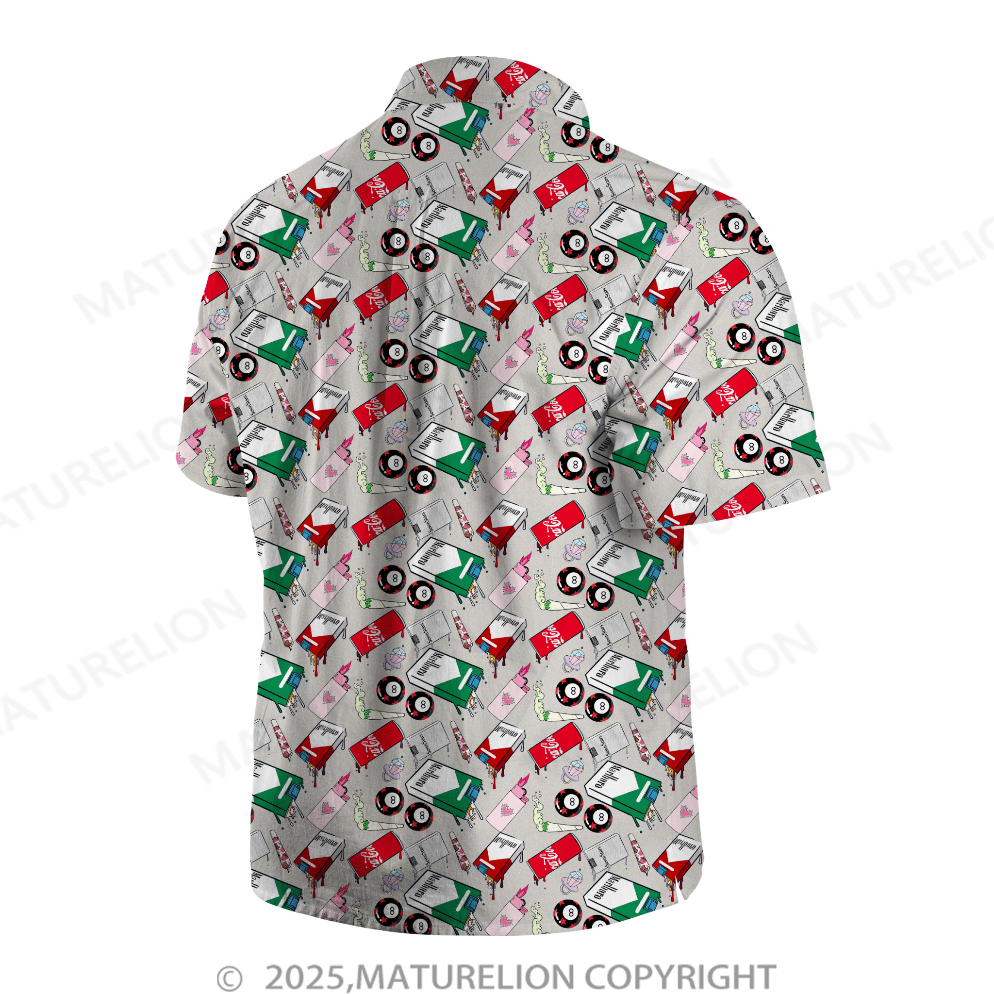 Maturelion Men's Hawaiian Shirt Midnight Tropics Hawaiian Shirt
