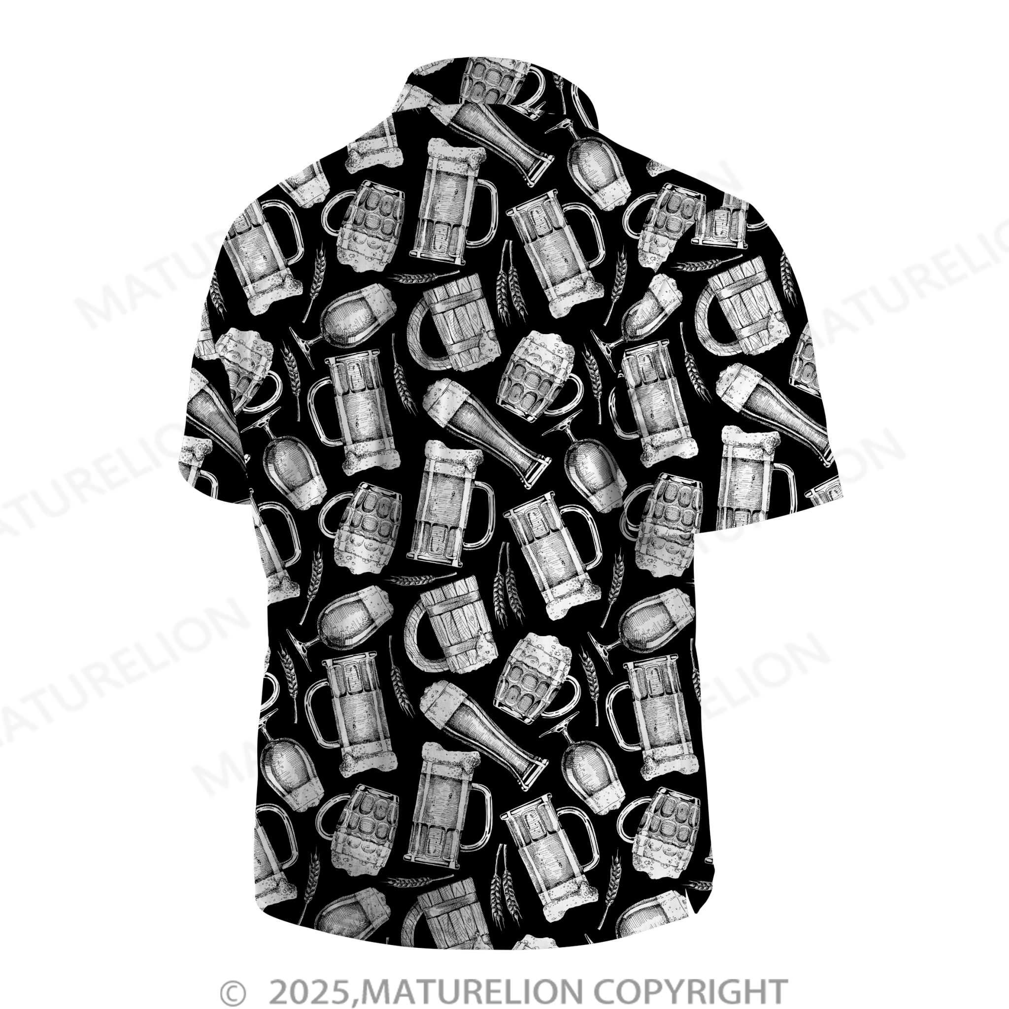 Maturelion Men's Hawaiian Shirt Sunset Glow Hawaiian Shirt