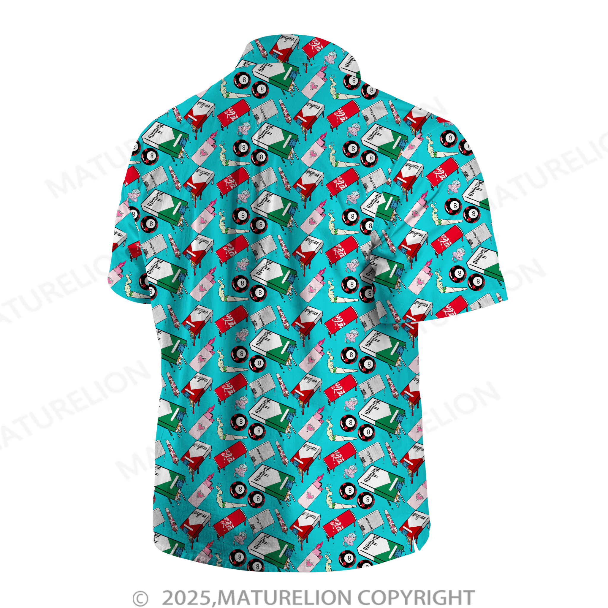 Maturelion Men's Hawaiian Shirt Midnight Tropics Hawaiian Shirt