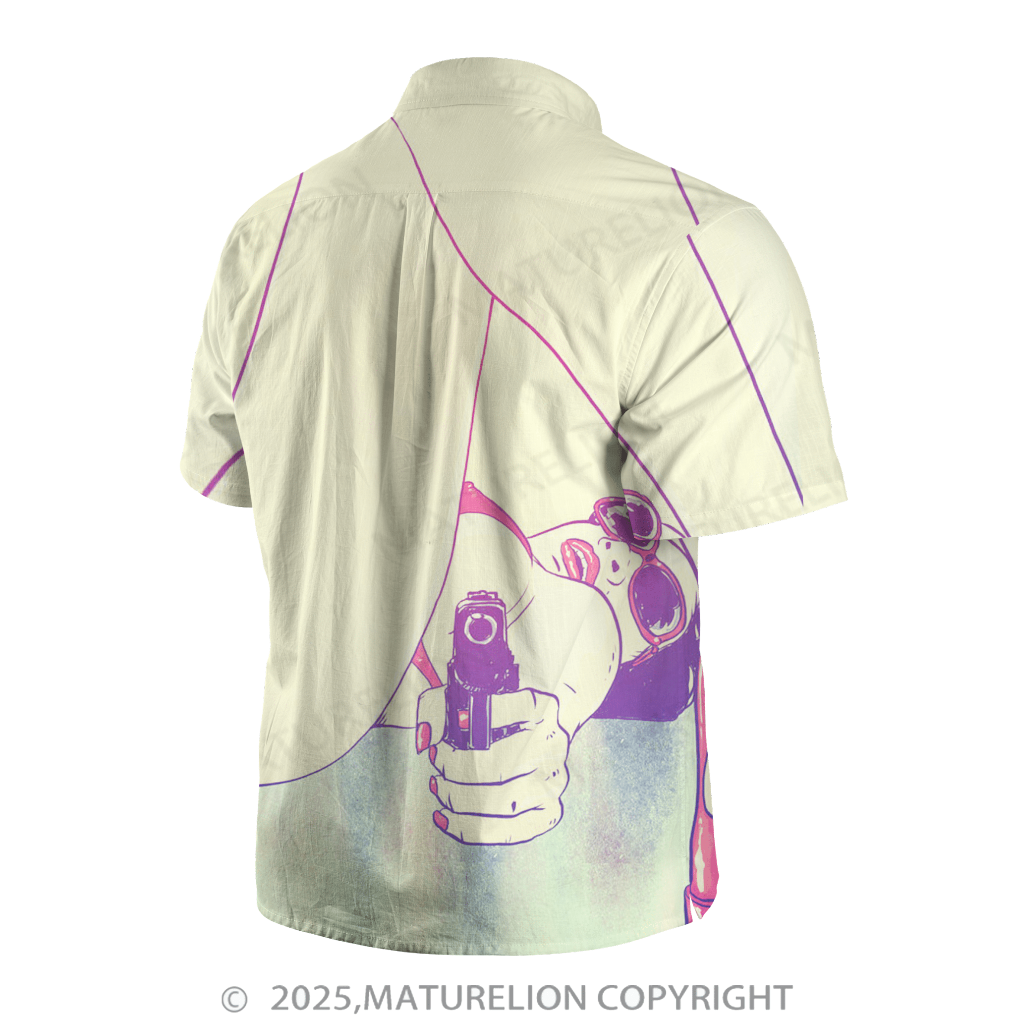 Maturelion Men's Hawaiian Shirt Aloha Baby Let’s Turn Up the Heat Hawaiian Shirt