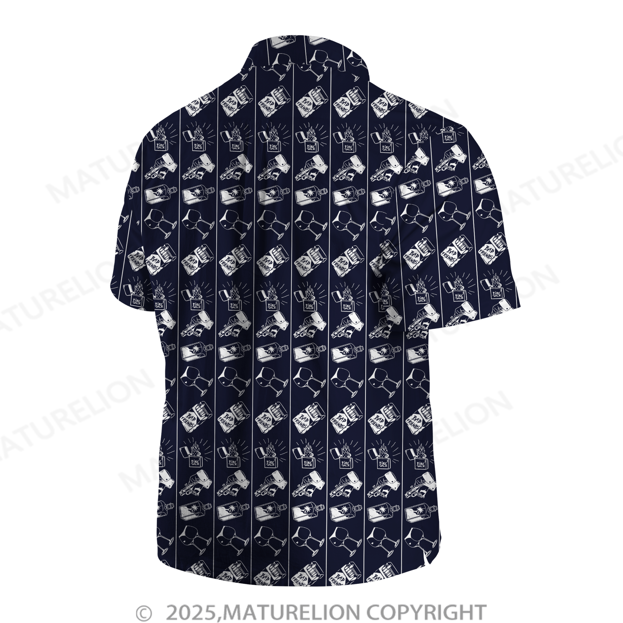 Maturelion Men's Hawaiian Shirt Floral Rush Hawaiian Shirt