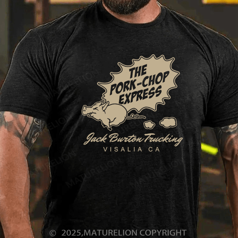 Maturelion Men's T-Shirt The Pork-Chop Express Jack Burton Trucking Cotton T-Shirt