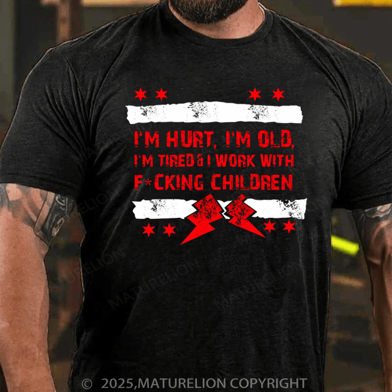 Maturelion Men's T-Shirt Old Man CM Punk Cotton T-Shirt