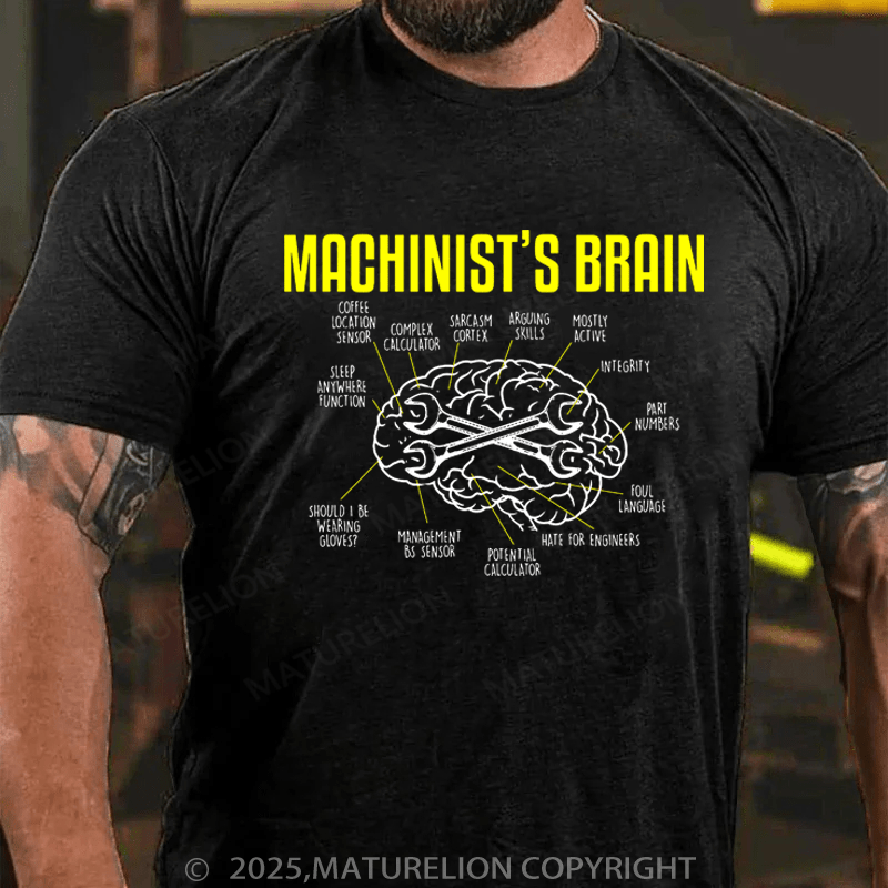 Maturelion Men's T-Shirt Machinint's Brain Cotton T-Shirt