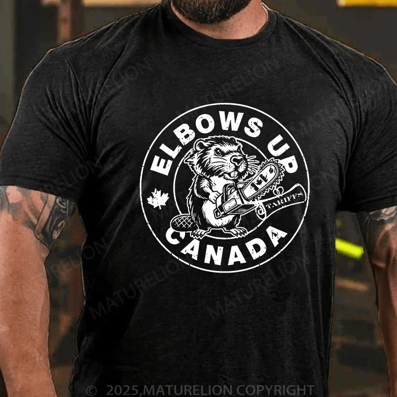 Maturelion Men's T-Shirt Elbows Up T-Shirt (Free Customization)