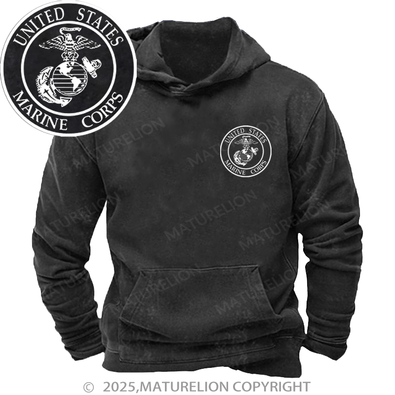Maturelion Men's Hoodie United States Marine Corps Hoodie