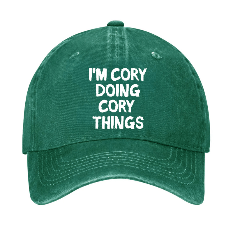 I'm Cory Doing Cory Things Funny Custom Cap