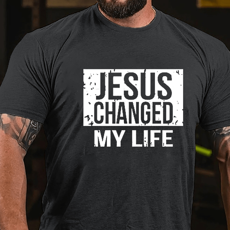 Jesus Changed My Life Cotton T-shirt