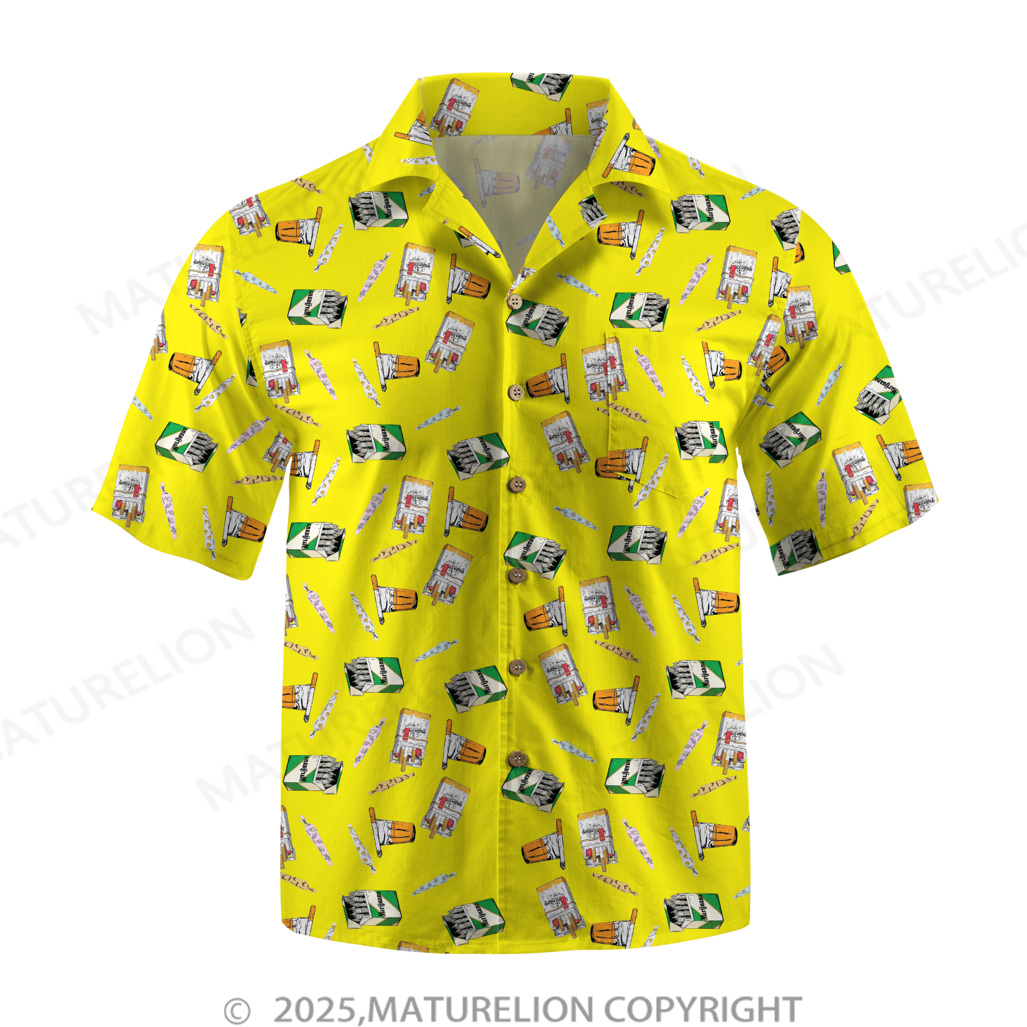 Maturelion Men's Hawaiian Shirt Tropical Bliss and Endless Thrills Hawaiian Shirt