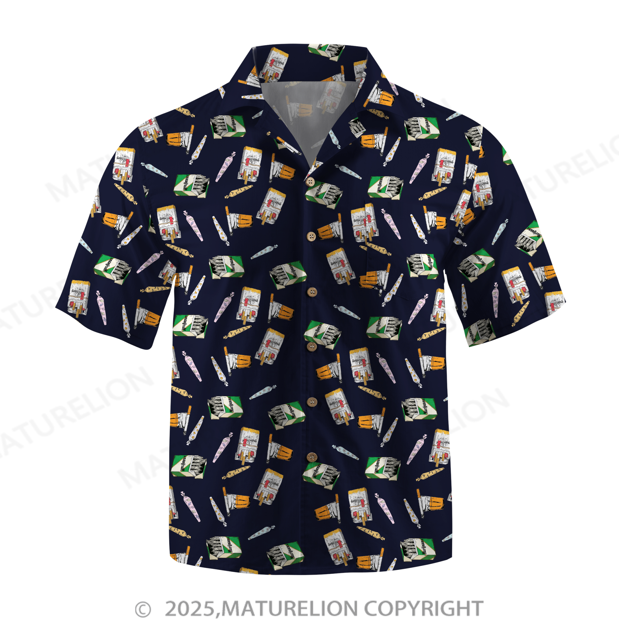Maturelion Men's Hawaiian Shirt Island Breeze with Sensual Ease Hawaiian Shirt
