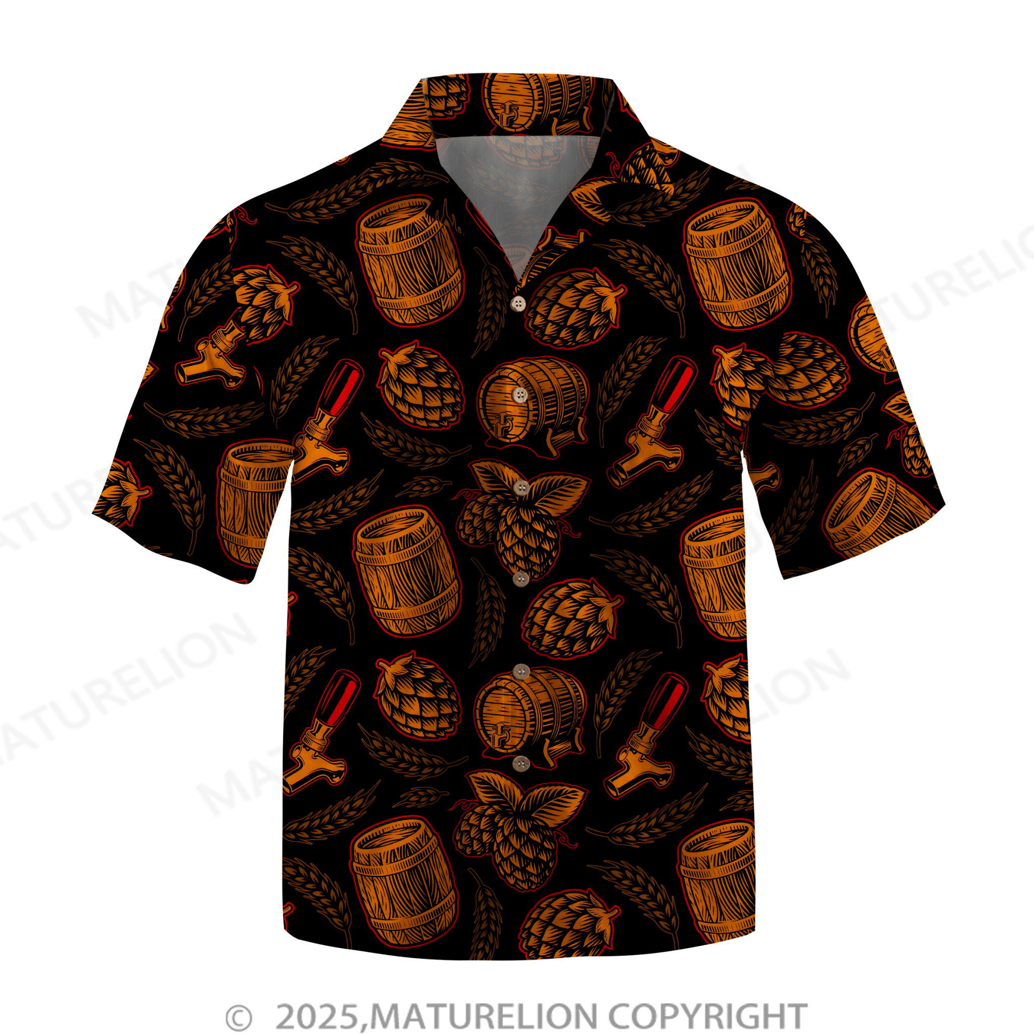 Maturelion Men's Hawaiian Shirt Aloha Sunset Hawaiian Shirt