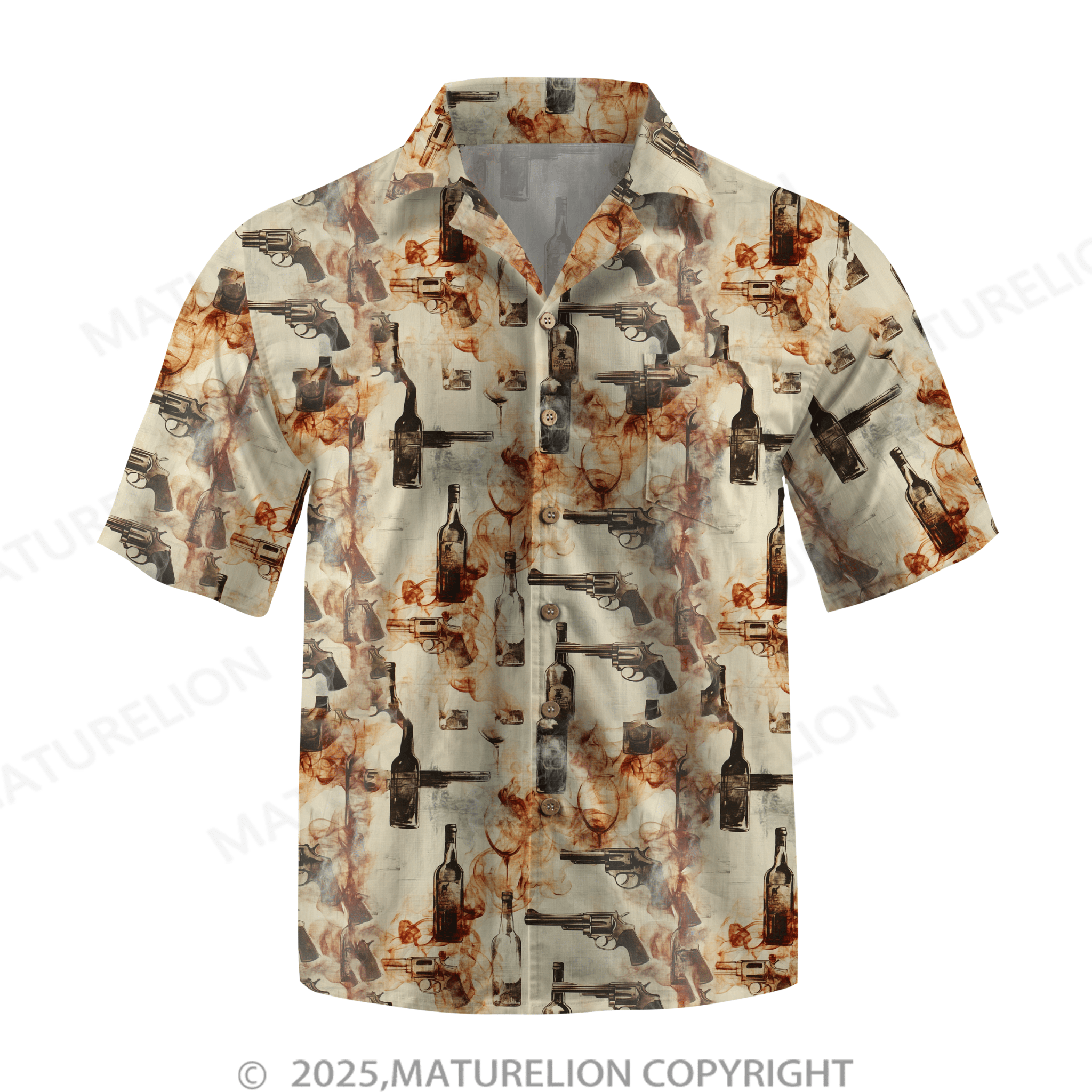 Maturelion Men's Hawaiian Shirt Feel the Heat and Feel the Passion Hawaiian Shirt