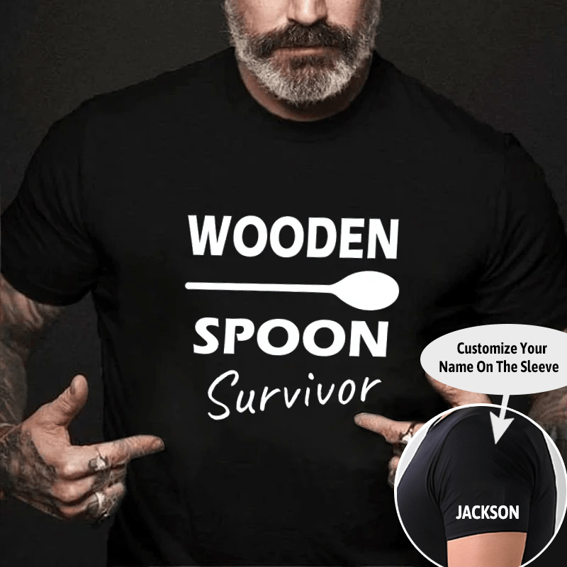 Wooden Spoon Survivor Men's Cotton T-Shirt (Free Customization)
