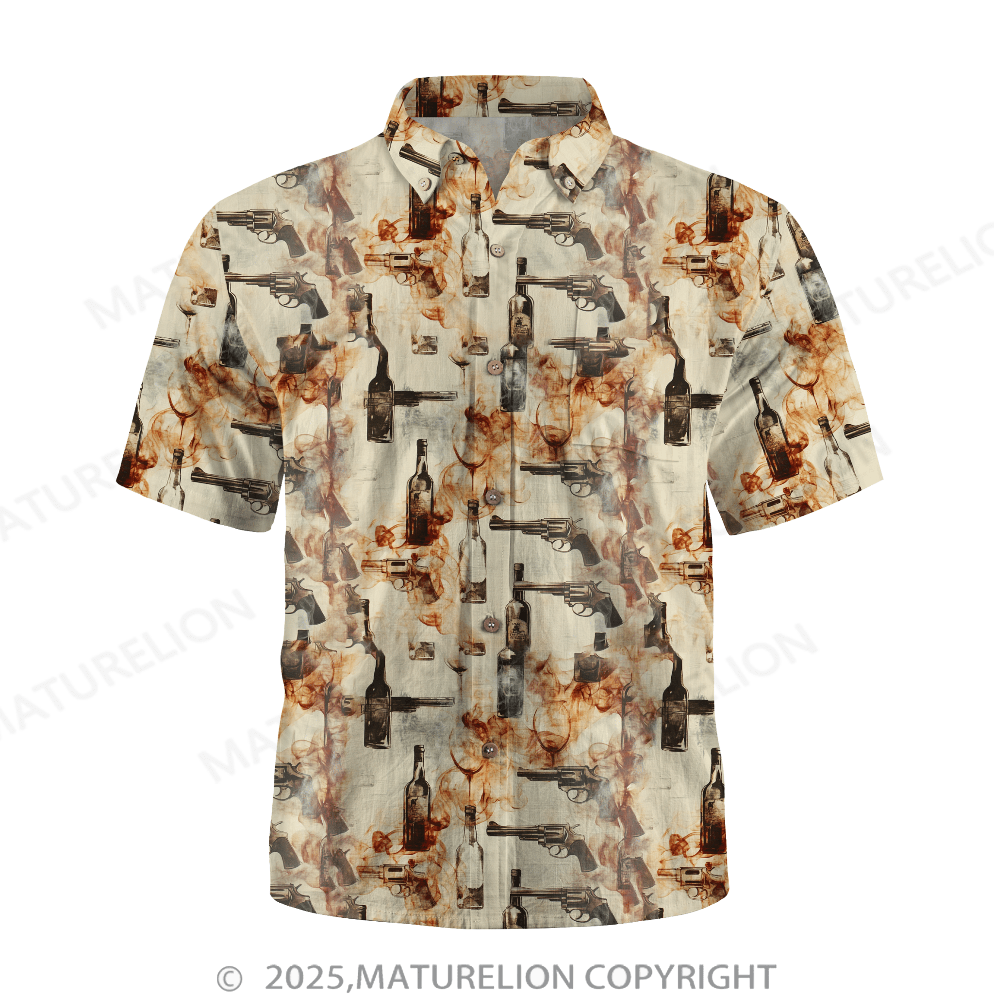 Maturelion Men's Hawaiian Shirt Feel the Heat and Feel the Passion Hawaiian Shirt