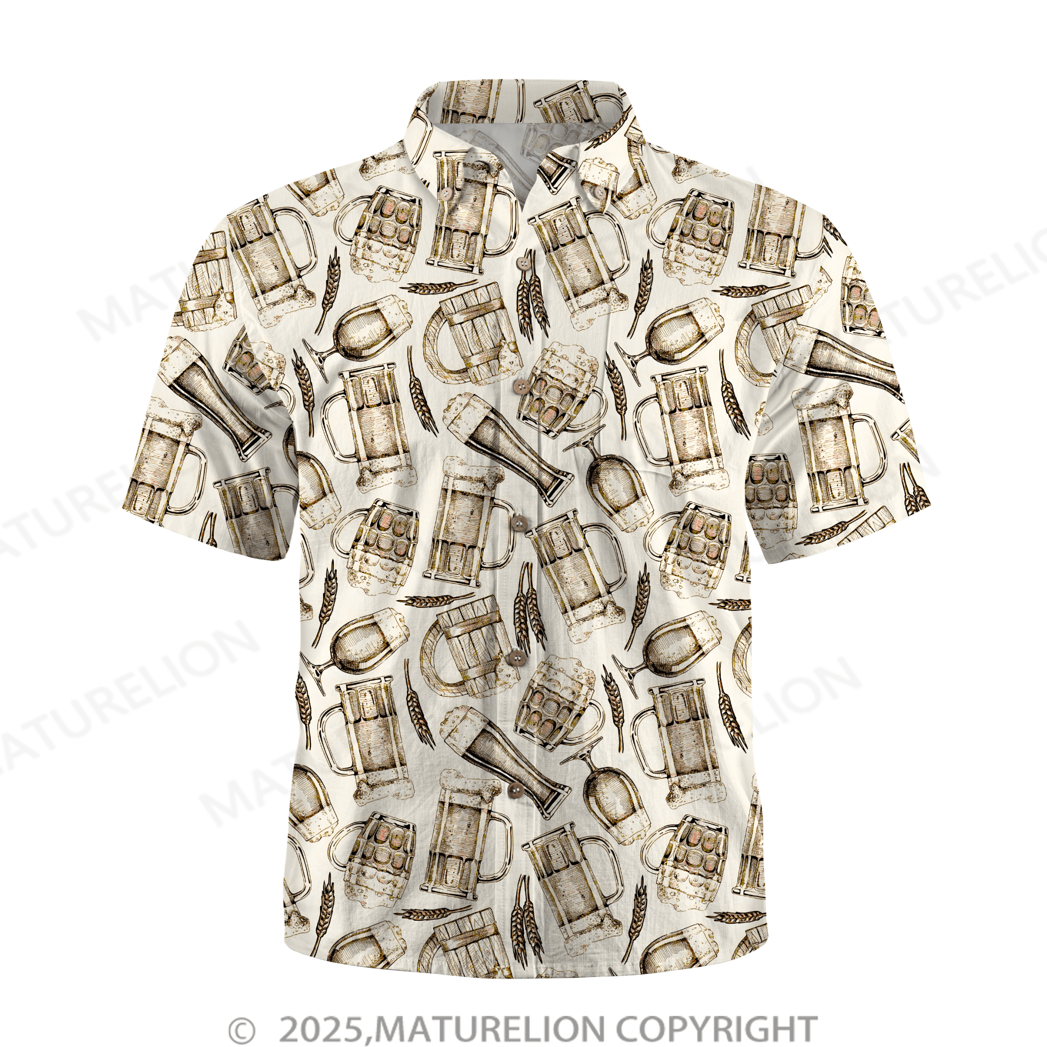 Maturelion Men's Hawaiian Shirt Sunset Glow Hawaiian Shirt