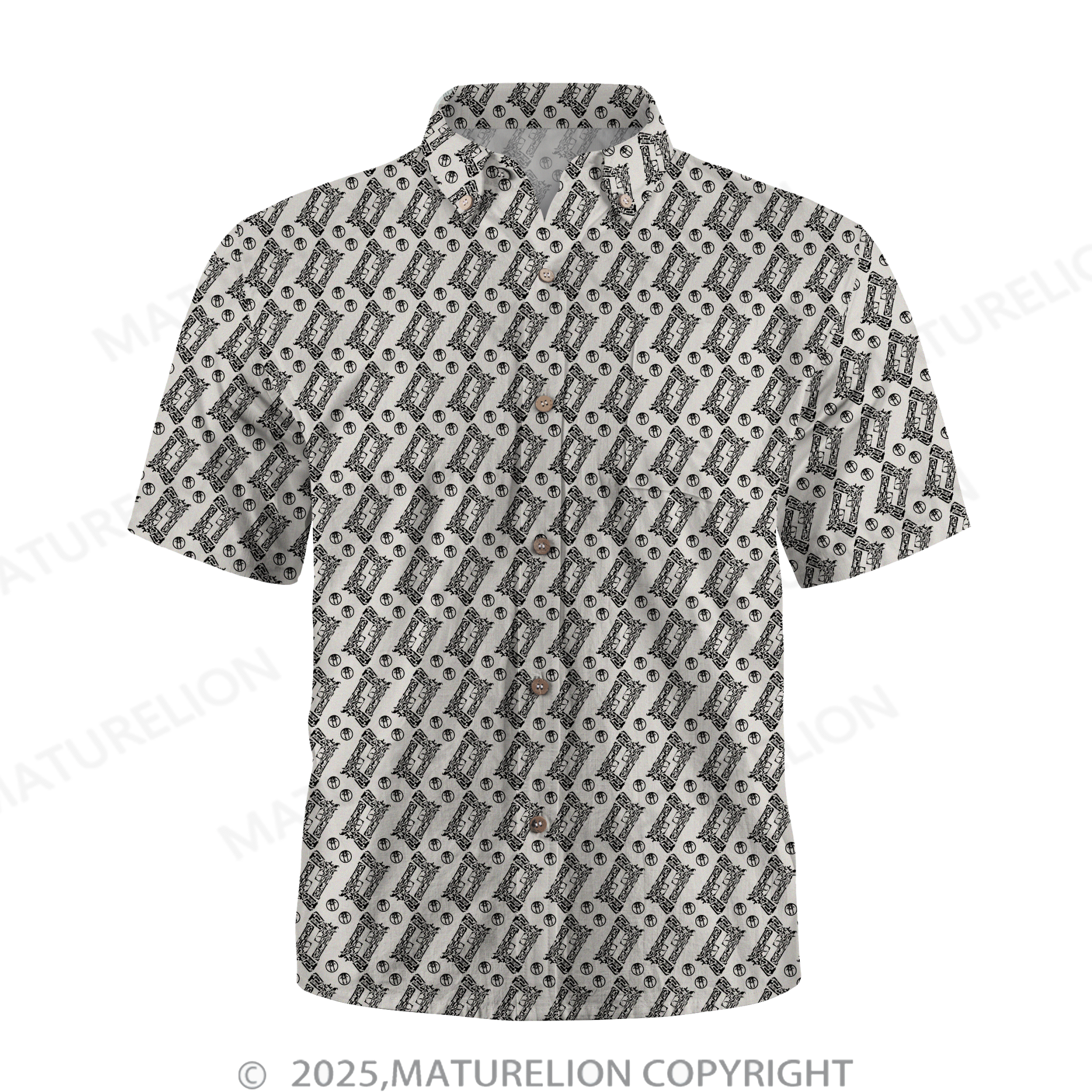 Maturelion Men's Hawaiian Shirt Exotic Escape Hawaiian Shirt