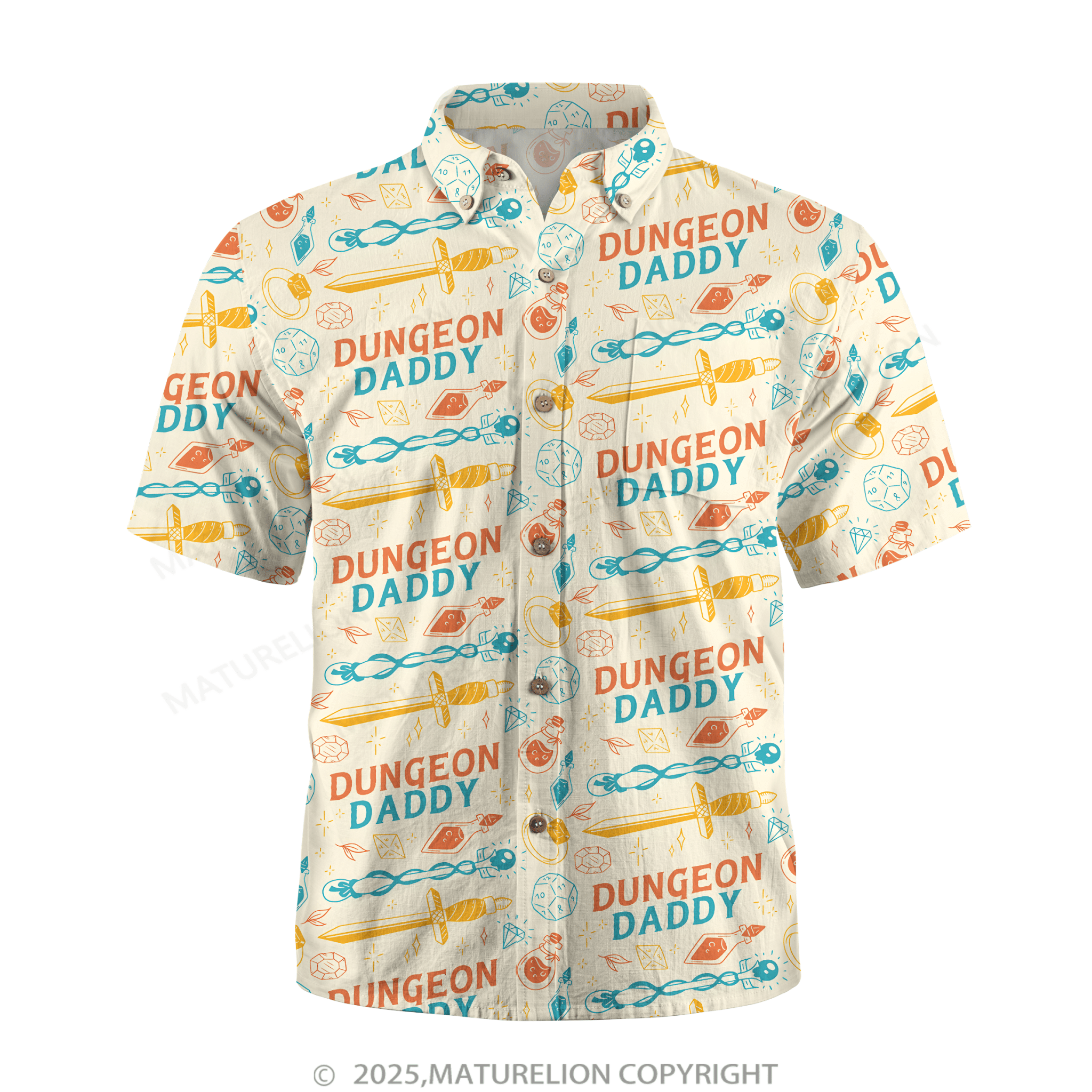 Maturelion Aloha Shirts Dungeon Daddy Hawaiian Shirt