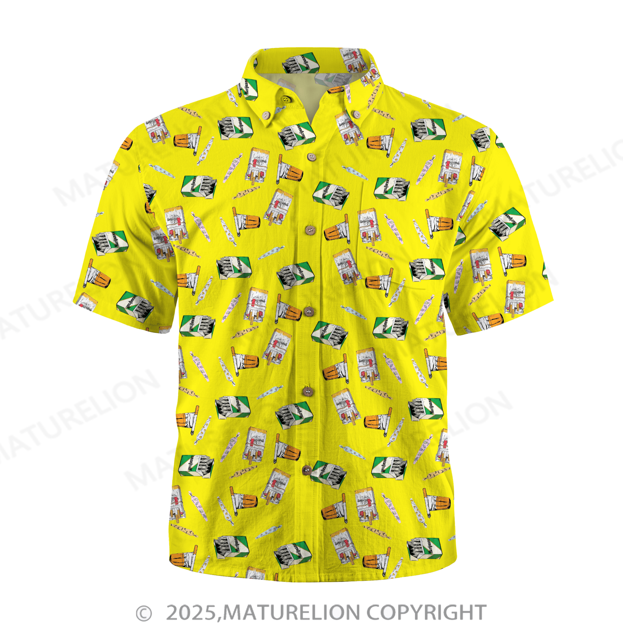 Maturelion Men's Hawaiian Shirt Tropical Bliss and Endless Thrills Hawaiian Shirt
