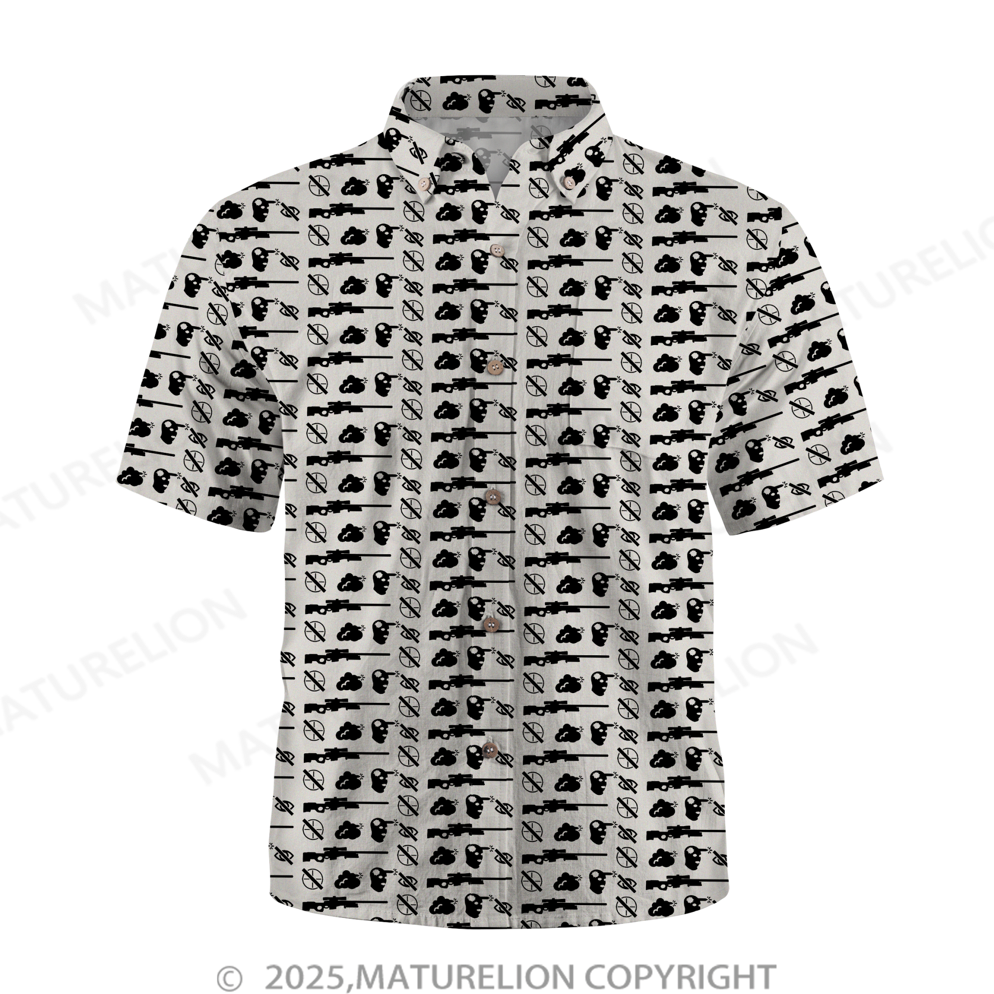 Maturelion Men's Hawaiian Shirt Jungle Vibes Hawaiian Shirt