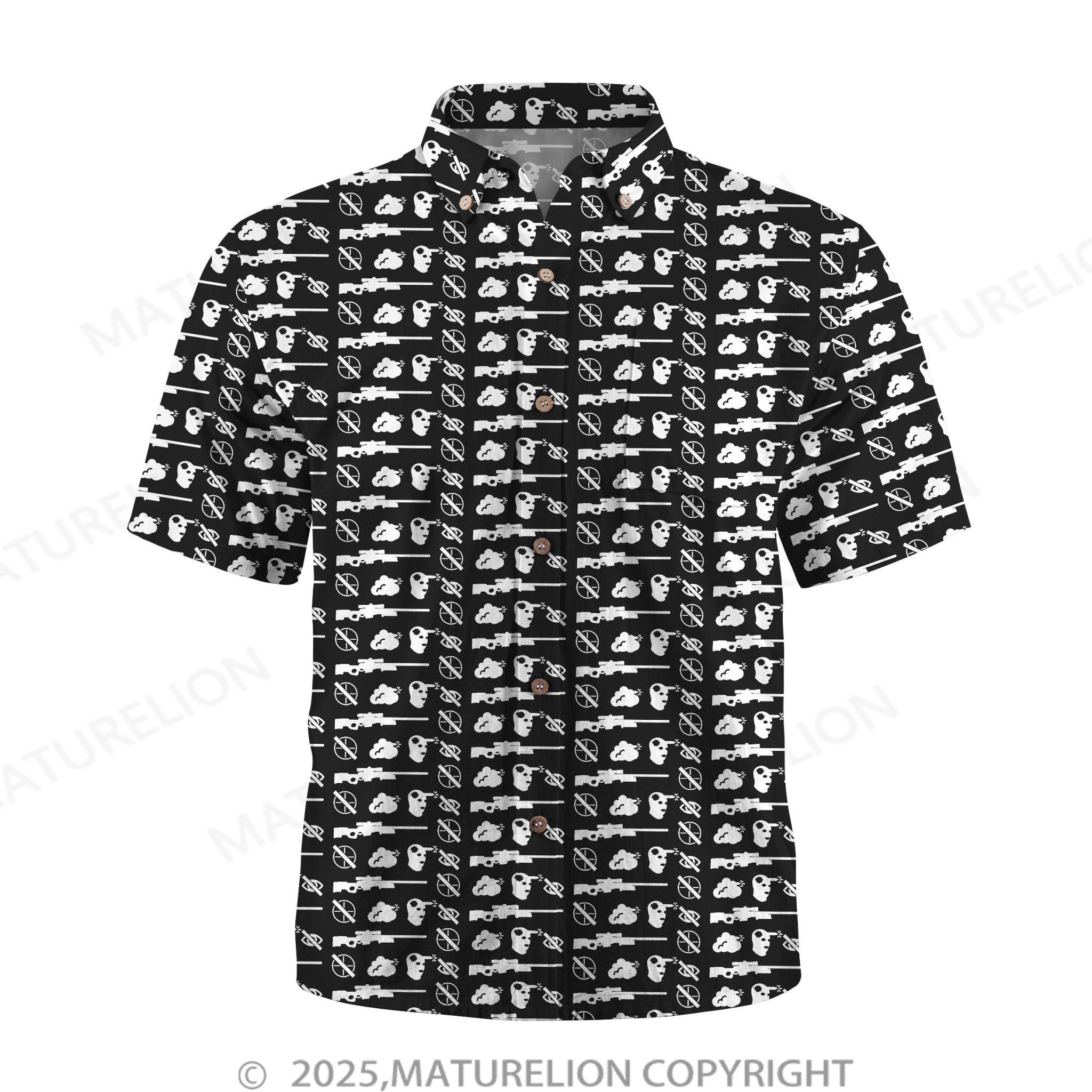 Maturelion Men's Hawaiian Shirt Jungle Vibes Hawaiian Shirt