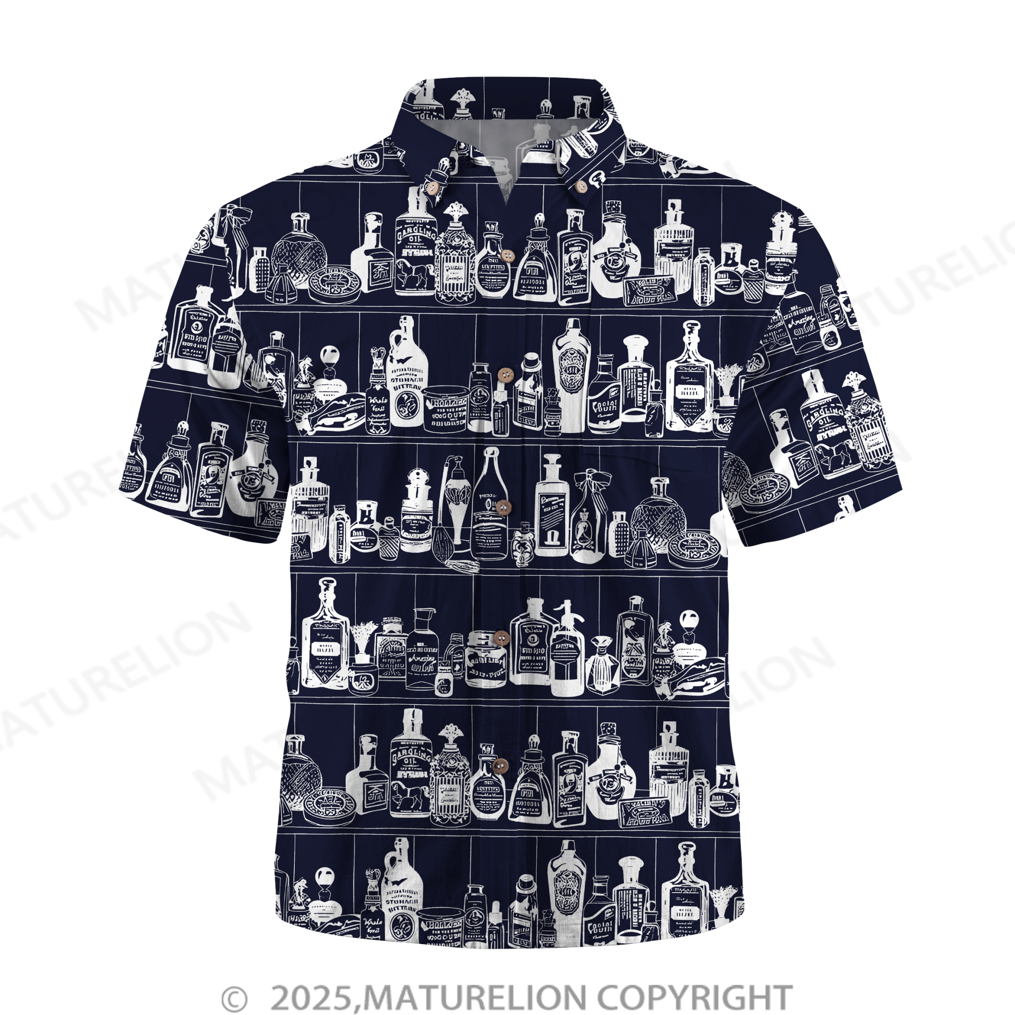 Maturelion Men's Hawaiian Shirt Pacific Flow Hawaiian Shirt