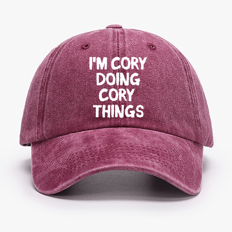 I'm Cory Doing Cory Things Funny Custom Cap