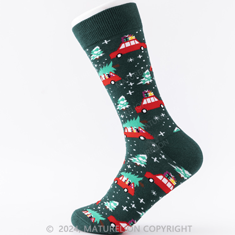 Maturelion Christmas  Crew Socks