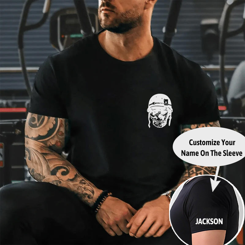 Maturelion Men's T-shirt God Will Judge Our Enemies Graphic Skull Cotton T-shirt