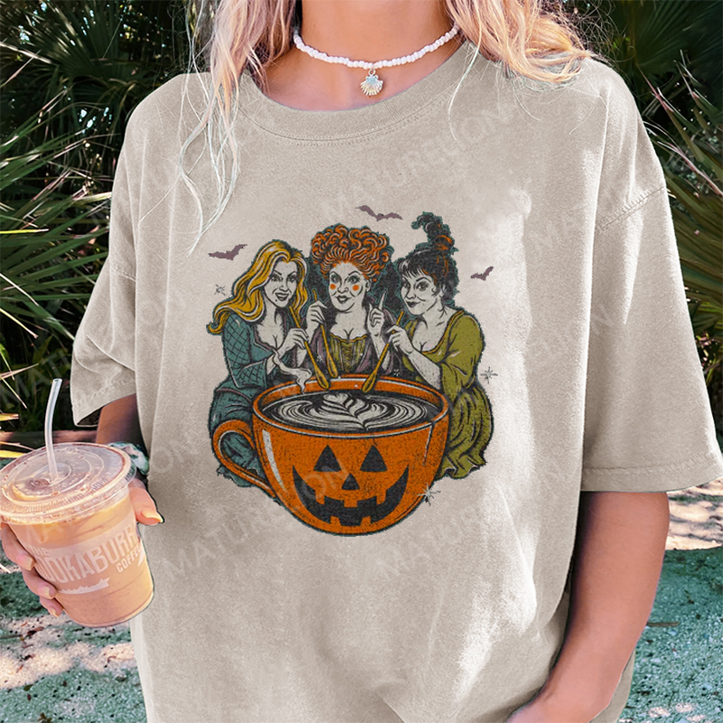 Maturelion Women's T-Shirt Pumpkin Spice Cotton T-Shirt