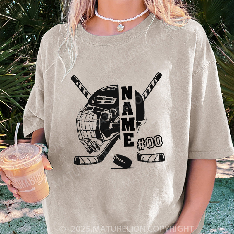 Maturelion Women's T-shirt Hockey DTG Washed T-shirt