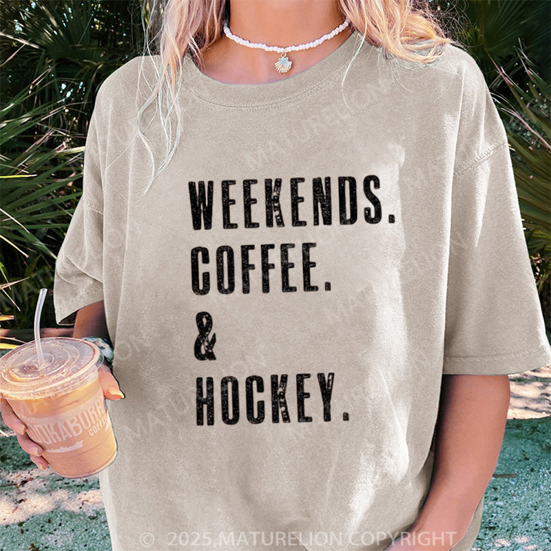 Maturelion Women's T-shirt Hockey DTG Washed T-shirt