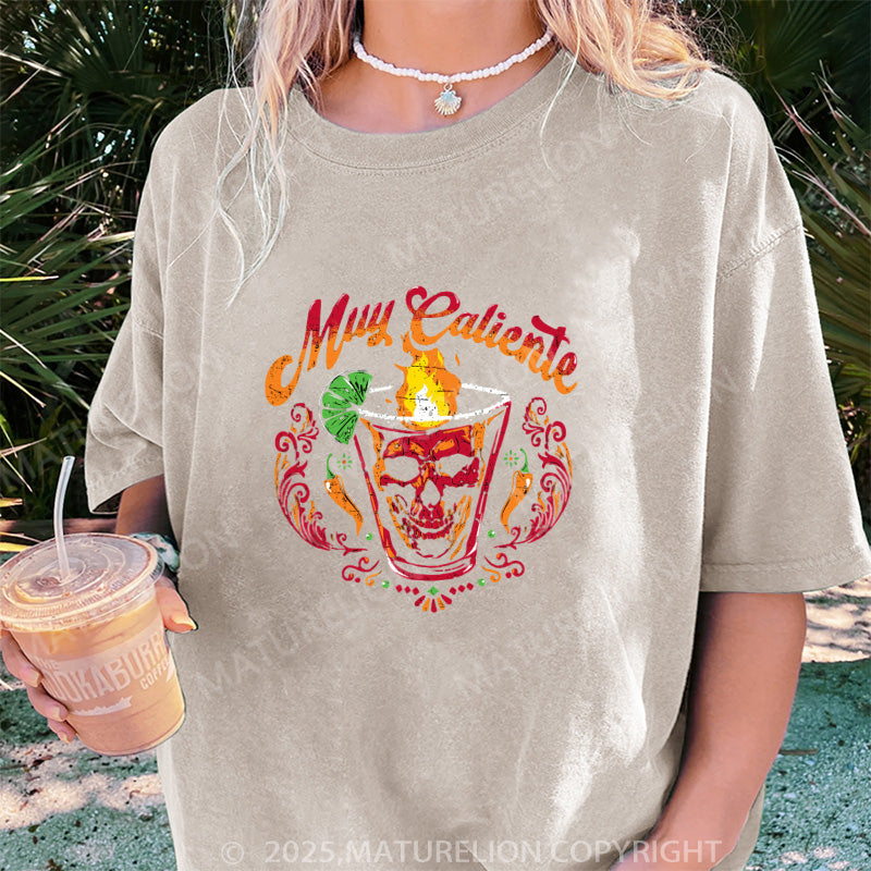 Maturelion Women's T-shirt Muy Caliente DTG Washed T-shirt