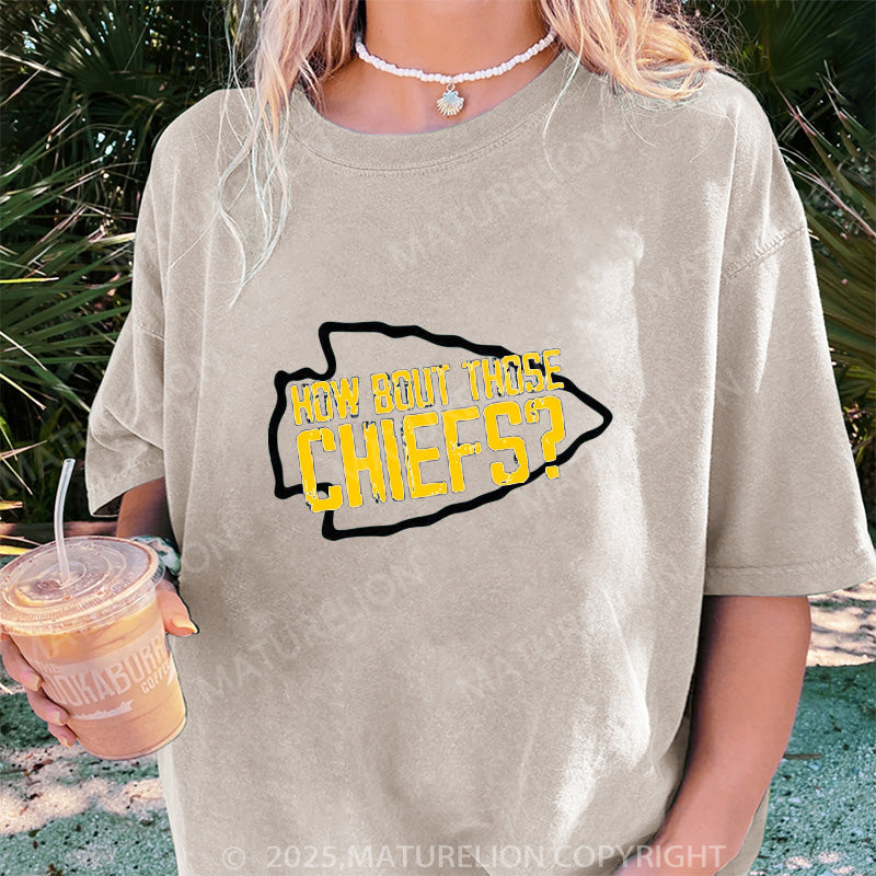 Maturelion Women's T-shirt How Bout Those Chiefs DTG Washed T-shirt