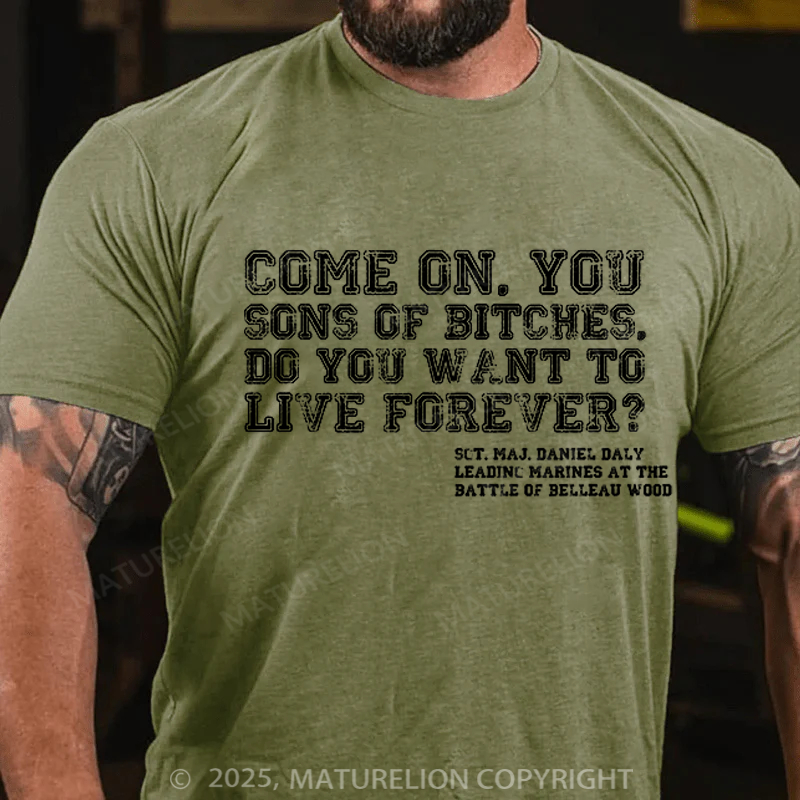 Maturelion Men's T-shirt Dan Daly Cotton T-shirt