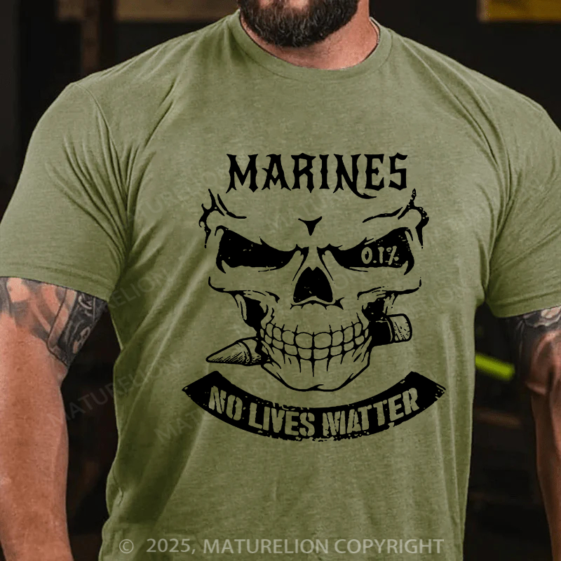 Maturelion Men's T-Shirt No Lifes Matter Cotton T-Shirt