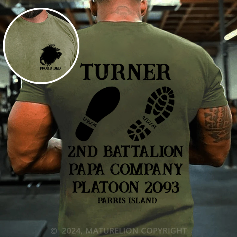 Maturelion Men's T-shirt Personalized Military  Family Cotton T-shirt
