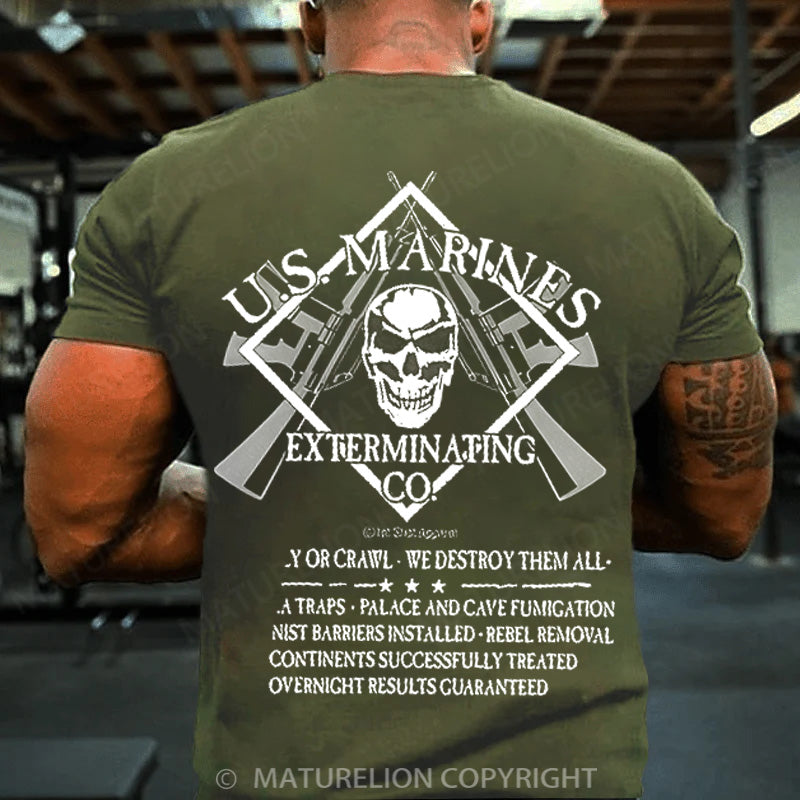 Maturelion Men's T-shirt Exterminating Cotton T-shirt