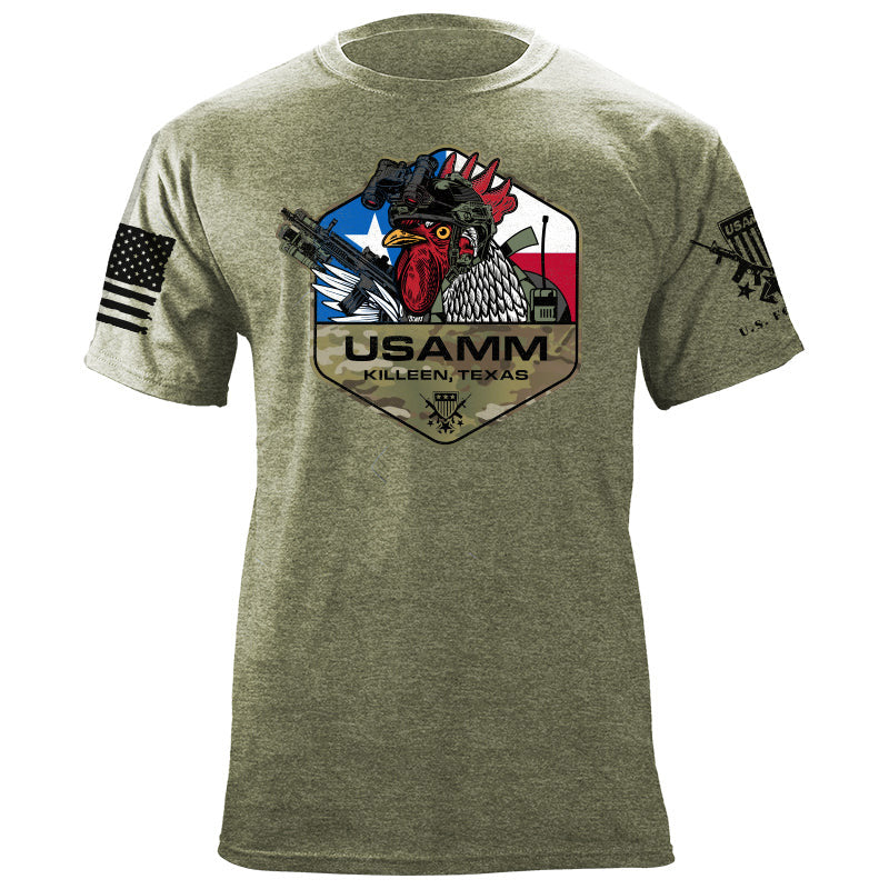 Maturelion Men's T-shirt Tactical Rooster Polygon Texas Cotton T-shirt