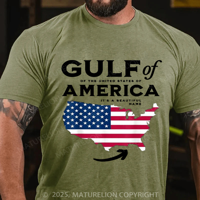 Maturelion Men's T-shirt Gulf-of-America Cotton T-shirt