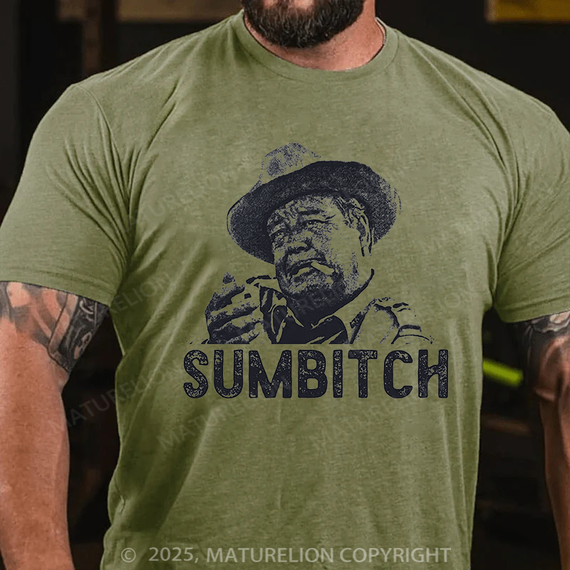 Maturelion Men's T-Shirt Sumbitch Cotton T-Shirt