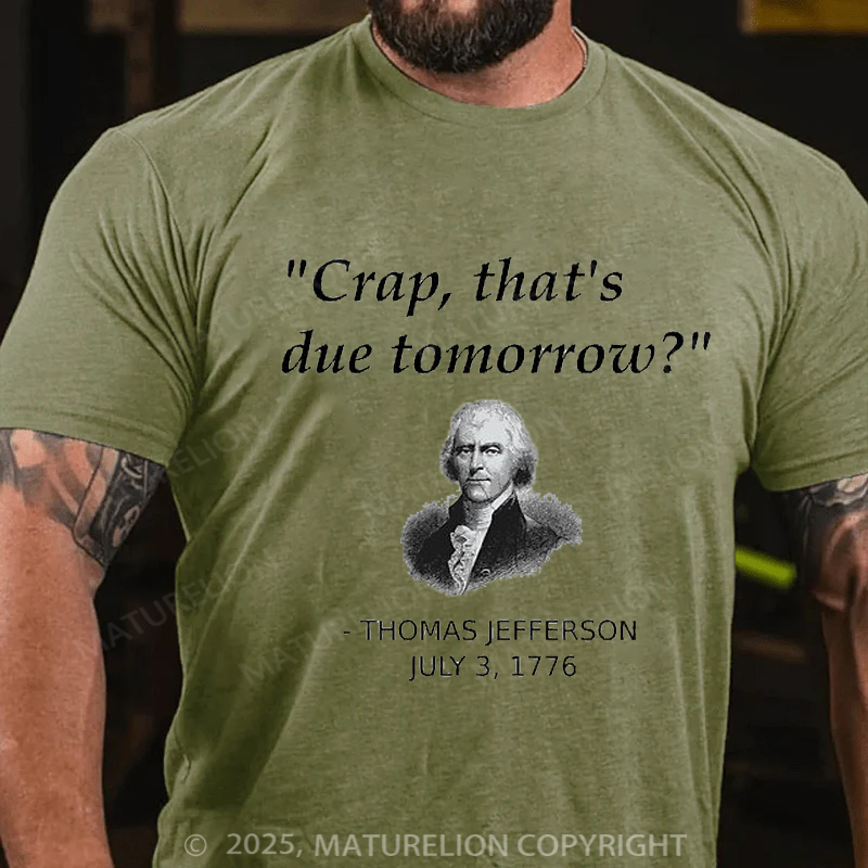 Maturelion Men's T-shirt Thomas Jefferson 4th Of July T-shirt