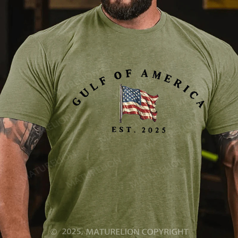 Maturelion Men's T-shirt The Gulf of America Cotton T-shirt