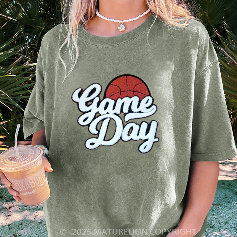 Maturelion Women's T-shirt Game Day DTG Washed T-shirt