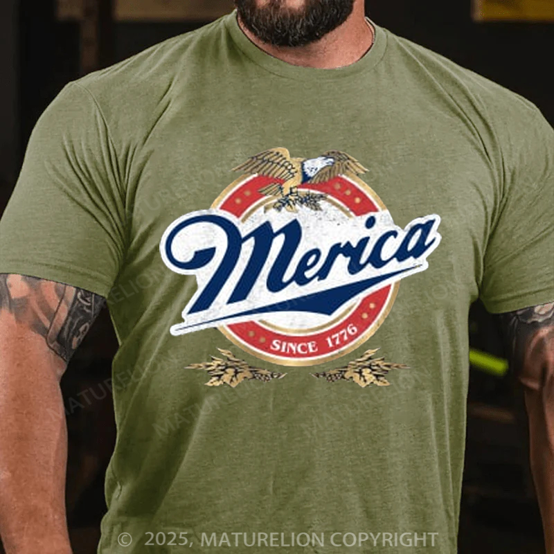Maturelion Men's T-shirt Merica 4th Of July T-shirt